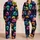 Candy Color Pop Art Skulls for Halloween Lounge Nights and Gothic Style Enthusiasts Satin Pajamas Set - 2