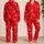 Aqua Broken Hearts On Crimson For Valentine Sleepwear And Lounge Lovers Satin Pajamas Set - 2