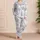 Cobalt Coastal Waves And Seashells For Relaxed Beach Getaways And Ocean Lovers At Home Satin Pajamas Set - 4