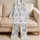 Cobalt Coastal Waves And Seashells For Relaxed Beach Getaways And Ocean Lovers At Home Satin Pajamas Set - 5