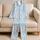 Coastal Seashell Nautilus And Conch Motifs For Relaxed Beach Weekend Lounging Women Satin Pajamas Set - 5