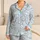 Coastal Seashell Nautilus And Conch Motifs For Relaxed Beach Weekend Lounging Women Satin Pajamas Set - 1