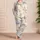 Hand-Drawn Minimalist Pastel Cats for Cozy Sleepwear and Relaxed At-Home Lounging Satin Pajamas Set - 4