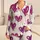 Orchid And Plum Heart Doodles for Cozy Lounging and Valentine's Day Gifts for Women Satin Pajamas Set - 1