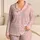 Blush Heart And Star Doodle Loungewear For Cozy Sleep And Relaxed Weekend Home Style Satin Pajamas Set - 1