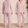 Blush Heart And Star Doodle Loungewear For Cozy Sleep And Relaxed Weekend Home Style Satin Pajamas Set - 2