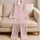 Blush Heart And Star Doodle Loungewear For Cozy Sleep And Relaxed Weekend Home Style Satin Pajamas Set - 5