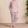 Blush Heart And Star Doodle Loungewear For Cozy Sleep And Relaxed Weekend Home Style Satin Pajamas Set - 4