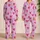 Hand Painted Raspberry Hearts For Valentine Sleepwear And Cozy Lounge Lovers Satin Pajamas Set - 2