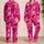 Fuchsia Valentine Hearts For Romantic Date Nights And Cozy At Home Gifts For Women Satin Pajamas Set - 2
