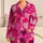 Fuchsia Valentine Hearts For Romantic Date Nights And Cozy At Home Gifts For Women Satin Pajamas Set - 1