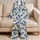 Tropical Sailboats And Palm Leaves For Coastal Resort Lounging Satin Pajamas Set - 5