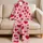 Crimson Red Hearts for Valentine's Day Romantic At Home Lounge Style Gifts for Women Satin Pajamas Set - 5