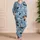 Woodland Hedgehog Acorn And Berry Motifs for Cozy Autumn Lounging at Home Gifts Satin Pajamas Set - 4
