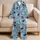 Woodland Hedgehog Acorn And Berry Motifs for Cozy Autumn Lounging at Home Gifts Satin Pajamas Set - 5
