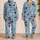 Woodland Hedgehog Acorn And Berry Motifs for Cozy Autumn Lounging at Home Gifts Satin Pajamas Set - 2