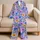 Lavender Wildflower Vines for Relaxed Summer Lounging and Cozy Evenings at Home For Women Satin Pajamas Set - 5