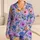 Lavender Wildflower Vines for Relaxed Summer Lounging and Cozy Evenings at Home For Women Satin Pajamas Set - 1