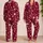 Medical Icons Oxblood Burgundy for Nurses Healthcare Workers and Clinic Staff Gifts Satin Pajamas Set - 2