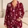 Medical Icons Oxblood Burgundy for Nurses Healthcare Workers and Clinic Staff Gifts Satin Pajamas Set - 1
