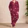 Coral Heart Balloon Motifs for Valentine's Day Romance and Relaxed Nights at Home Satin Pajamas Set - 4
