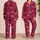 Coral Heart Balloon Motifs for Valentine's Day Romance and Relaxed Nights at Home Satin Pajamas Set - 2