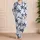Navy Starfish And Ocean Swirls For Coastal Lounging Women Satin Pajamas Set - 4