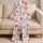Hand Drawn Pink Heart Doodles for Valentine Sleepwear and Cozy Lounge Lovers Gift Satin Pajamas Set - 5