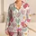 Hand Drawn Pink Heart Doodles for Valentine Sleepwear and Cozy Lounge Lovers Gift Satin Pajamas Set - 1