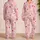 Hand Drawn Cherry Red Hearts for Cozy Valentine's Day Lounging and Romantic Gifting Satin Pajamas Set - 2