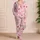 Hand Drawn Cherry Red Hearts for Cozy Valentine's Day Lounging and Romantic Gifting Satin Pajamas Set - 4
