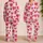 Hand Painted Red Heart Motif for Cozy Valentine Sleepwear and Romantic Women's Lounging Satin Pajamas Set - 2