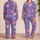 Blush Pink Hearts on Dusky Lavender for Cozy Valentine's Nights for Women and Teens Satin Pajamas Set - 2