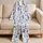 Cobalt Medical Science Icons For Healthcare Worker Relaxation And Nighttime Comfort Satin Pajamas Set - 5