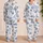 Mediterranean Coastline Blue Ink Motifs For Relaxed Resort Sleepwear Women Satin Pajamas Set - 2
