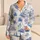 Mediterranean Coastline Blue Ink Motifs For Relaxed Resort Sleepwear Women Satin Pajamas Set - 1
