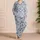 Mediterranean Blue Ceramic Tile Motif For Relaxed Lounging At Home Plus Size Women Satin Pajamas Set - 4