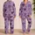 Hand Drawn Eggplant Hearts for Cozy Lounging, Sleepovers and Valentine Gifts for Women Satin Pajamas Set - 2