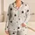 Black Hand-Drawn Stars for Cozy Nights and Relaxed Women's At-Home Lounge Comfort Satin Pajamas Set - 1