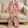 Garden Butterflies And Wildflowers For Cheerful Lounge Days And Cozy Home Moments Satin Pajamas Set - 5