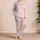 Blush Pink White Hearts For Romantic Lounging, Cozy Evenings, And Valentine’s Gifts Satin Pajamas Set - 4