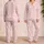 Blush Pink White Hearts For Romantic Lounging, Cozy Evenings, And Valentine’s Gifts Satin Pajamas Set - 2
