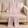 Blush Pink White Hearts For Romantic Lounging, Cozy Evenings, And Valentine’s Gifts Satin Pajamas Set - 5