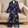 Colorful Sugar Skull Flowers Gothic Nightwear for Women Halloween Lounge Evenings Satin Pajamas Set - 5