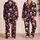 Pink Floral Skull Motifs for Spooky Season Lounging and Alternative Style Lovers Satin Pajamas Set - 2