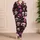 Pink Floral Skull Motifs for Spooky Season Lounging and Alternative Style Lovers Satin Pajamas Set - 4
