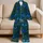 Blue Morpho Butterflies In Twilight Forest For Dreamy Nature Lovers And Cozy Evenings Satin Pajamas Set - 5
