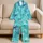 Elegant Aqua Dragonflies On Tie Dye For Relaxed Summer Nights At Home Nature Lovers Satin Pajamas Set - 1_5FDBPI4M