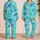 Elegant Aqua Dragonflies On Tie Dye For Relaxed Summer Nights At Home Nature Lovers Satin Pajamas Set - 2