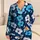 Navy Blue Tropical Hibiscus Floral For Women Beach Vacation Nights And Resort Lounging Satin Pajamas Set - 1